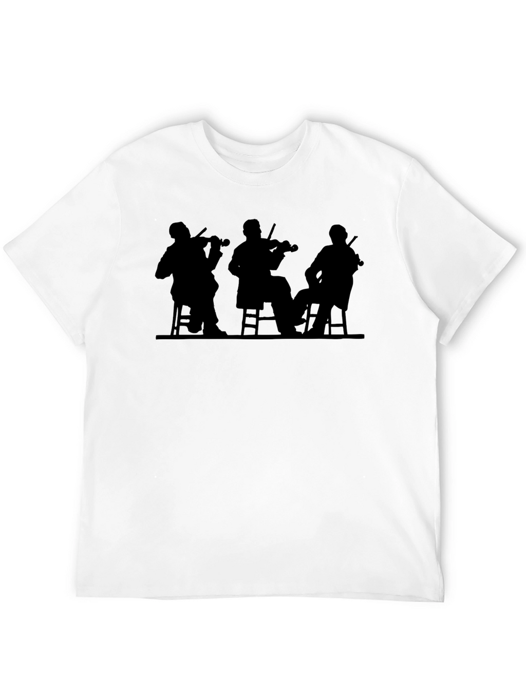 Silhouette Violinist T-Shirt - Black