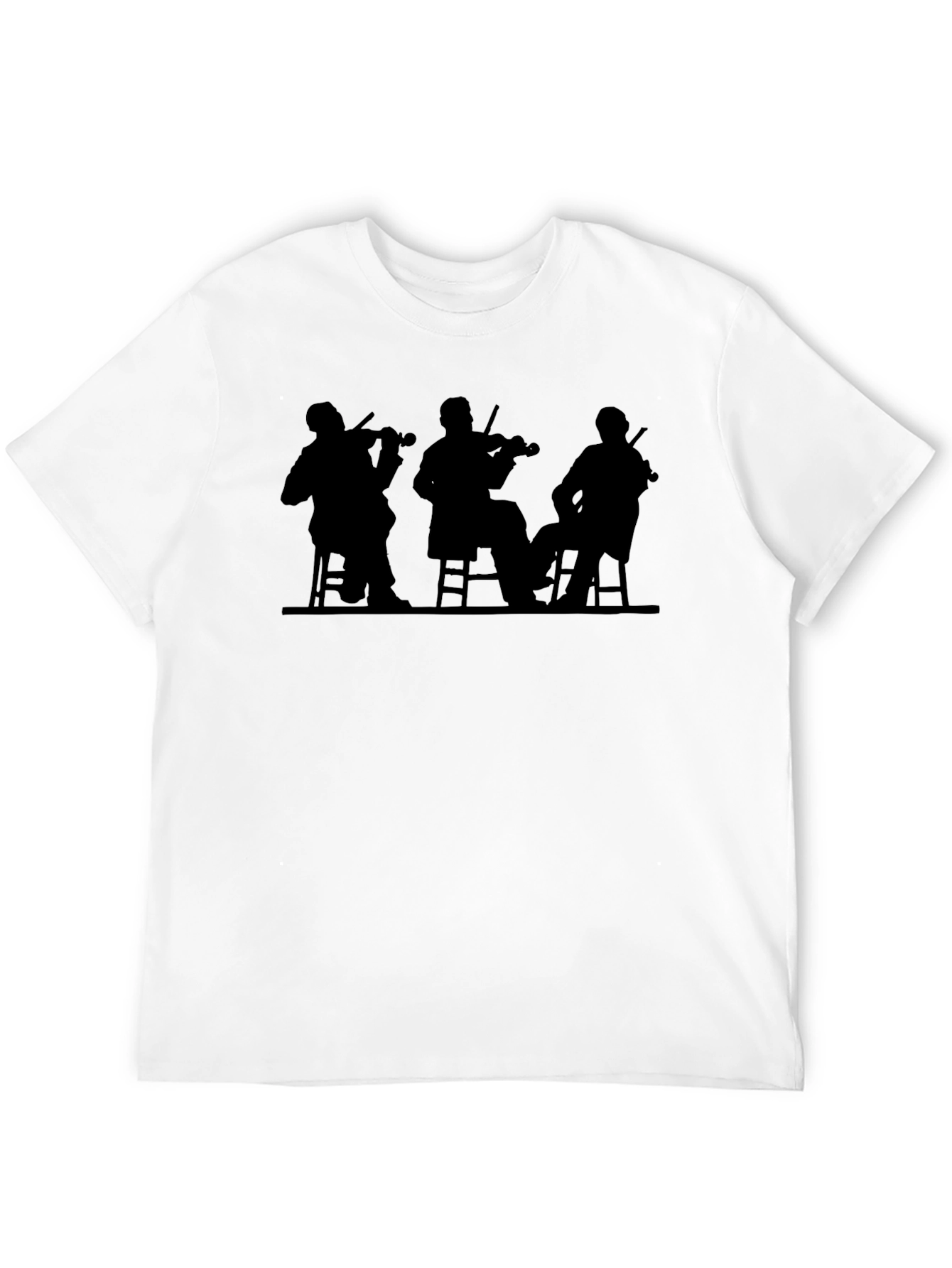 Silhouette Violinist T-Shirt - Black