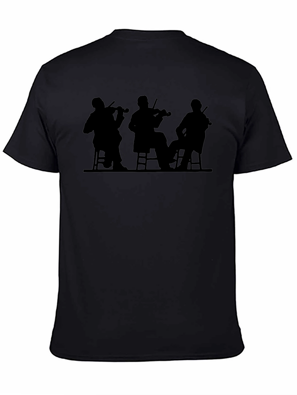 Silhouette Violinist T-Shirt - Black