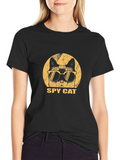 Spy Cat Graphic Tee - Cool Cat Shirt