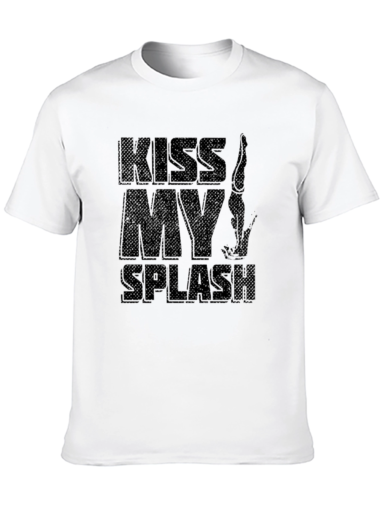 Kiss My Splash Black Graphic Tee