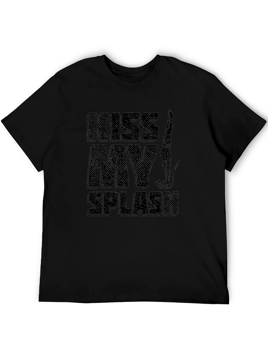 Kiss My Splash Black Graphic Tee