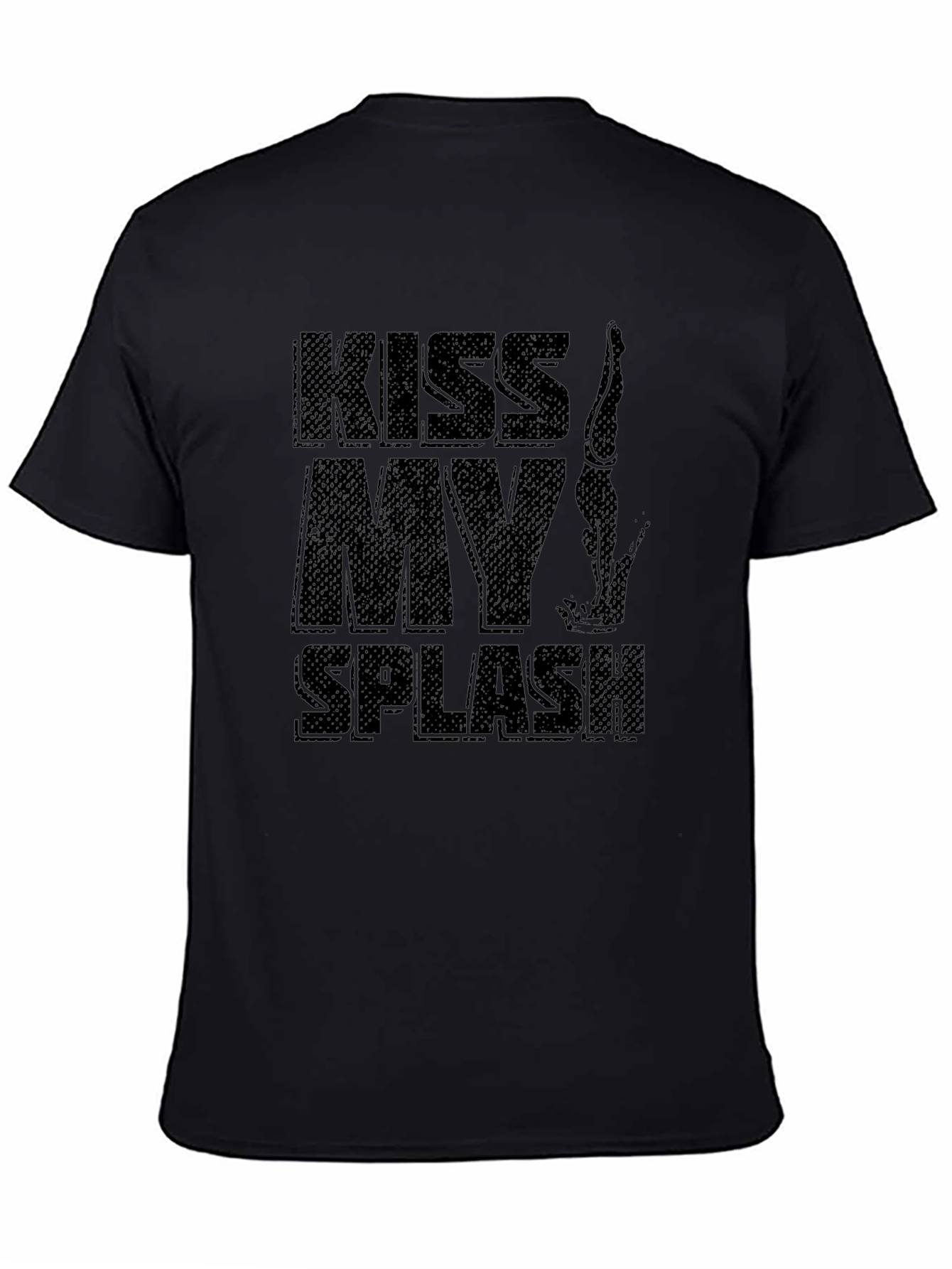 Kiss My Splash Black Graphic Tee