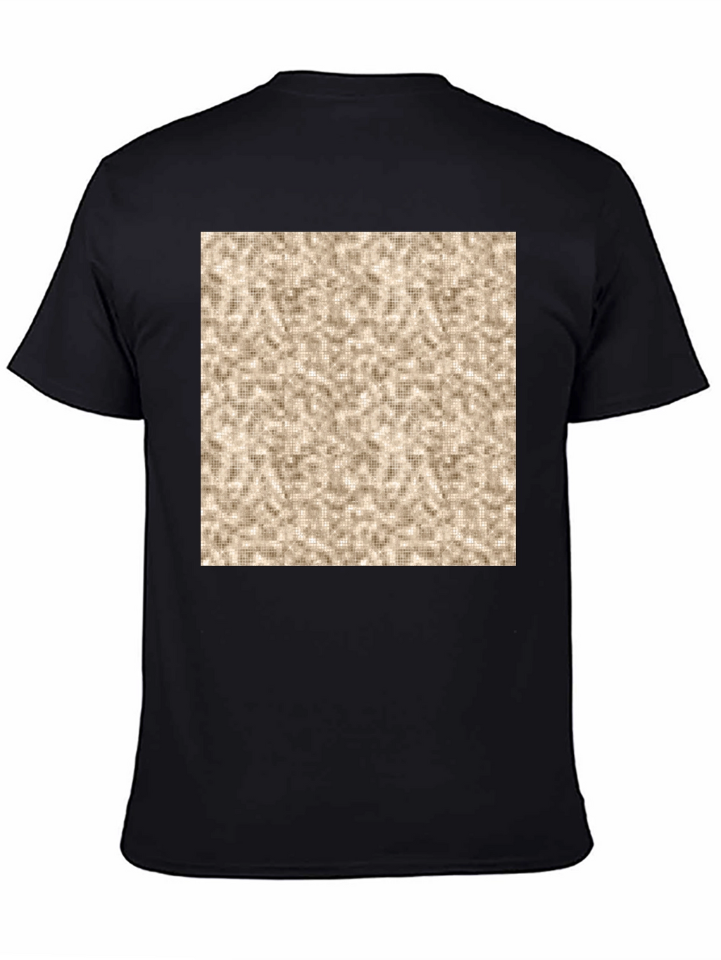 Patterned Print Crew Neck T-Shirt