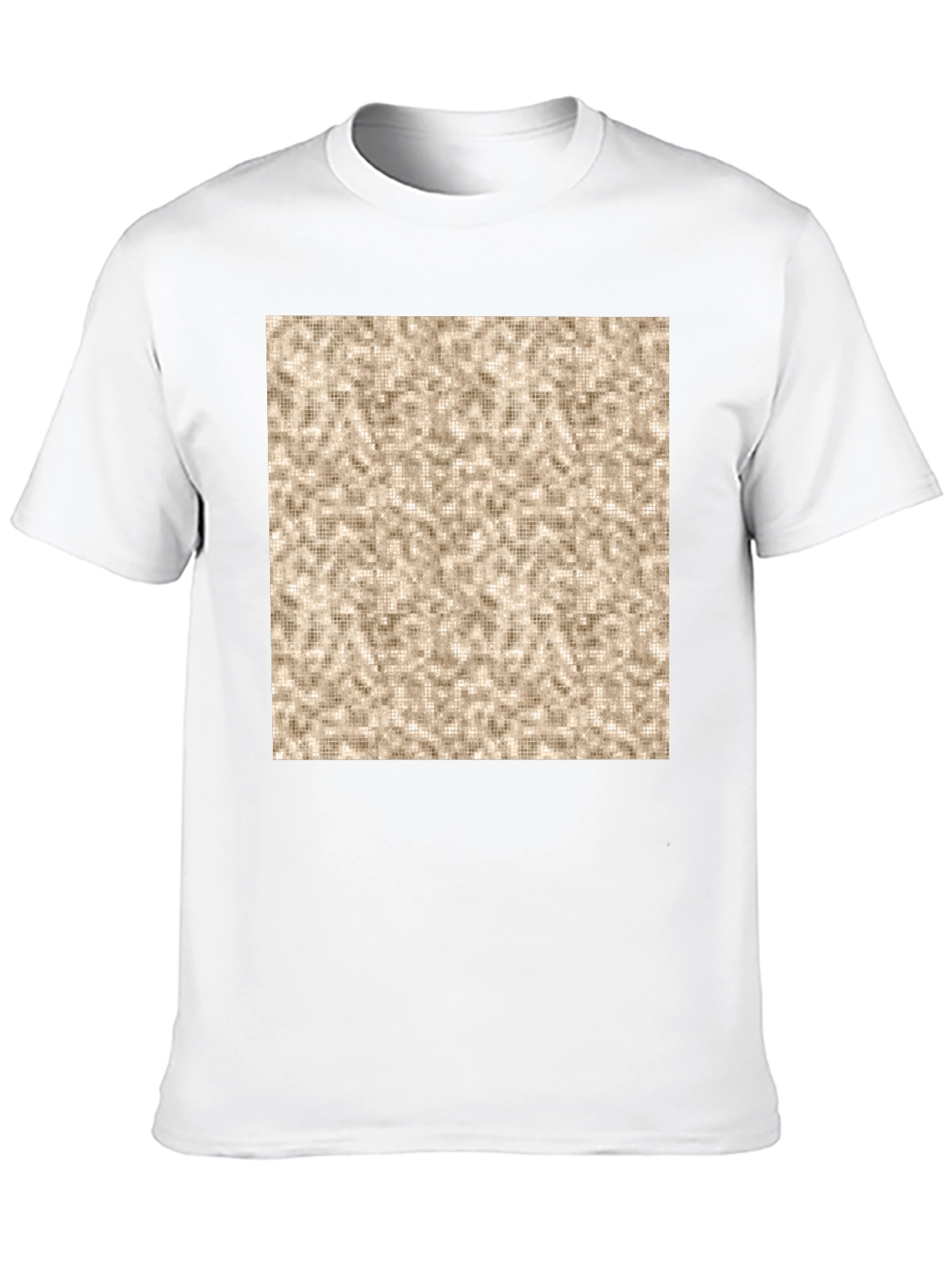 Patterned Print Crew Neck T-Shirt