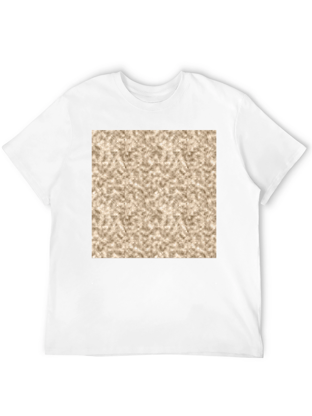 Patterned Print Crew Neck T-Shirt