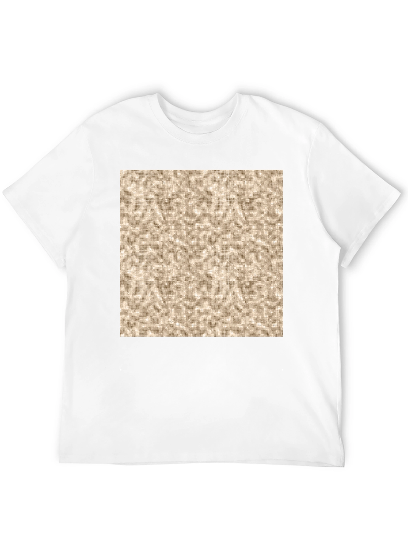 Patterned Print Crew Neck T-Shirt