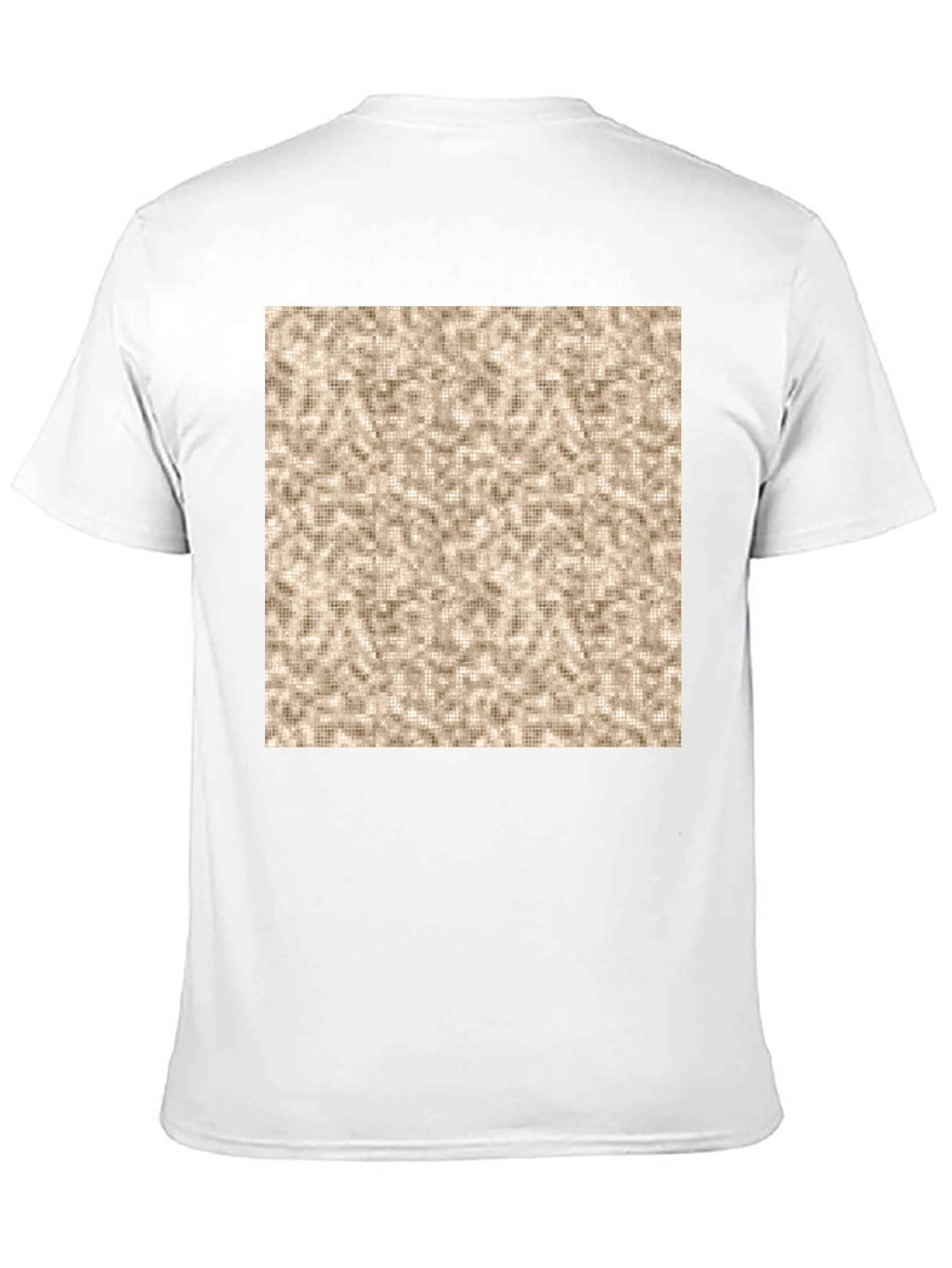 Patterned Print Crew Neck T-Shirt