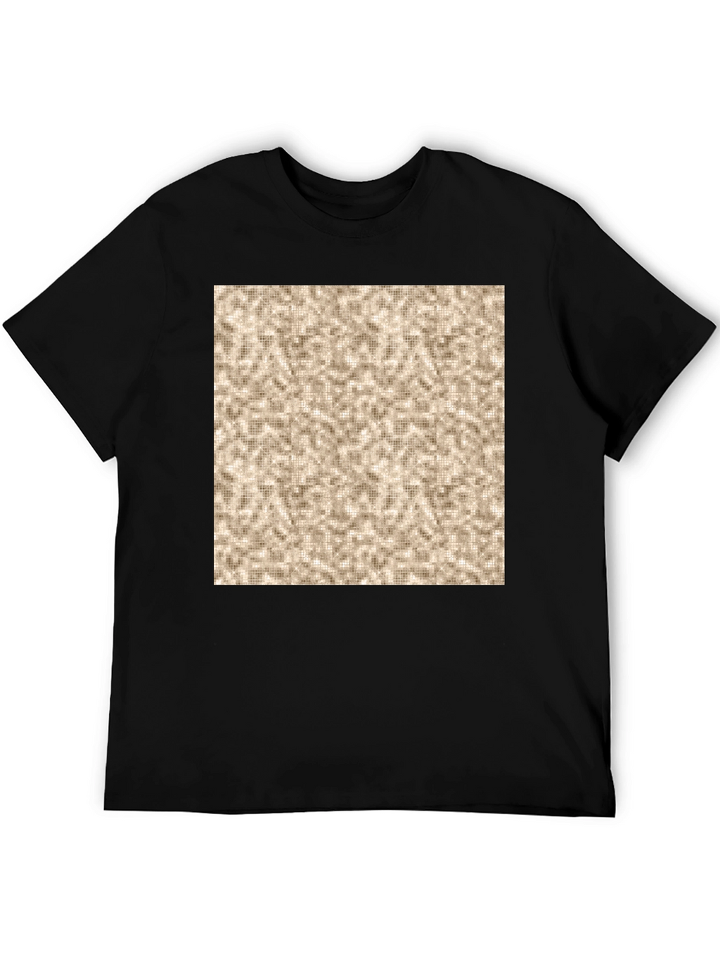 Patterned Print Crew Neck T-Shirt