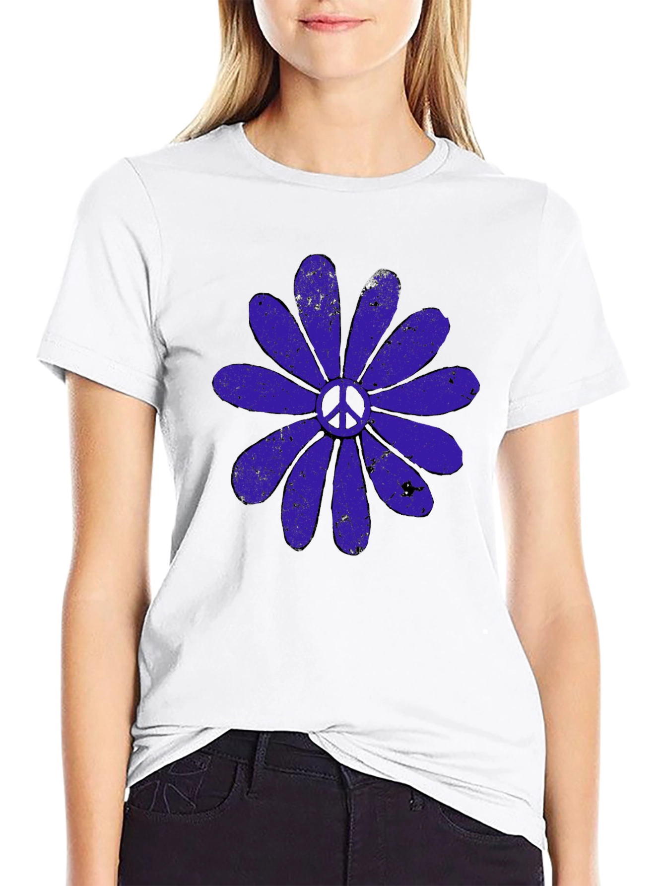 Peace Flower Graphic T-Shirt