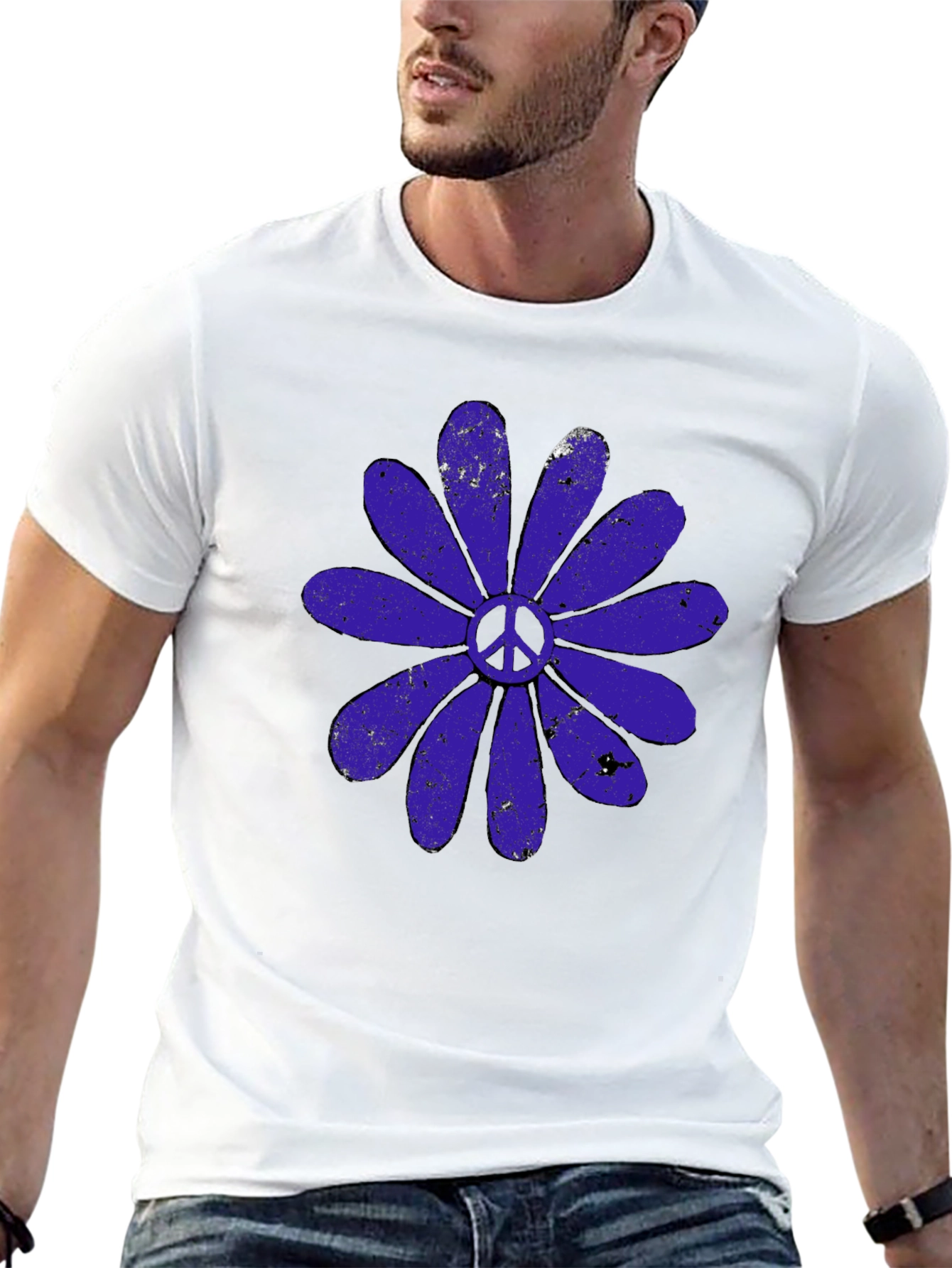 Peace Flower Graphic T-Shirt
