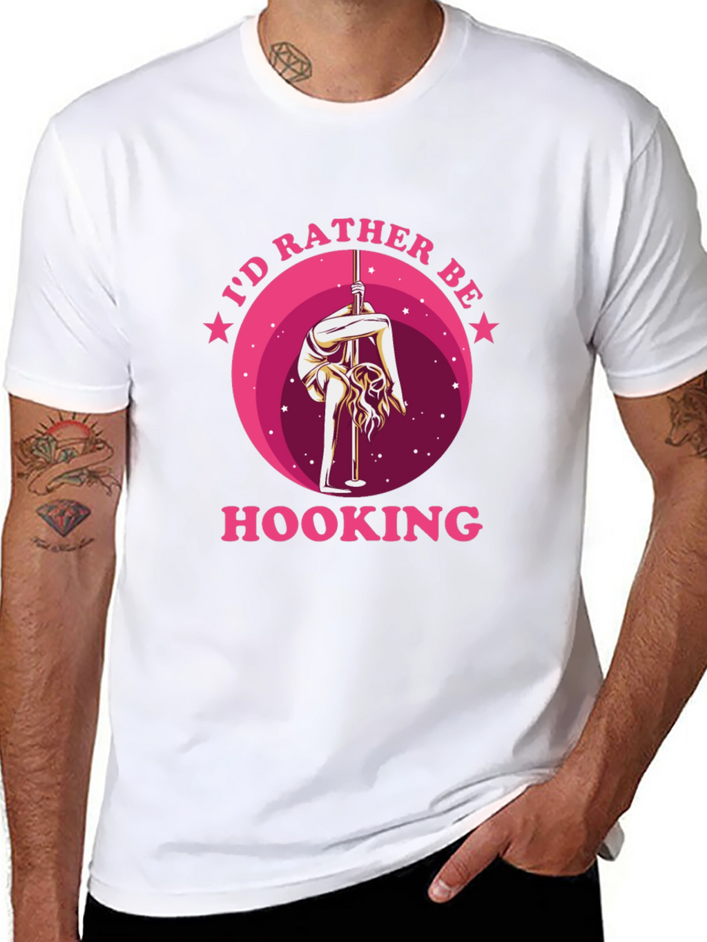Id Rather Be Hooking T-Shirt Pole Dancing