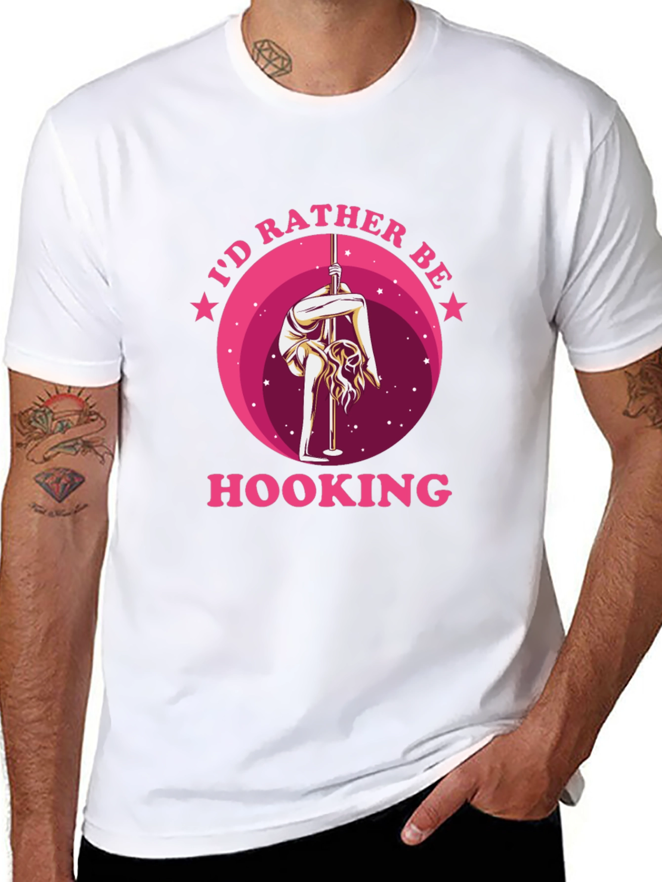 Id Rather Be Hooking T-Shirt Pole Dancing