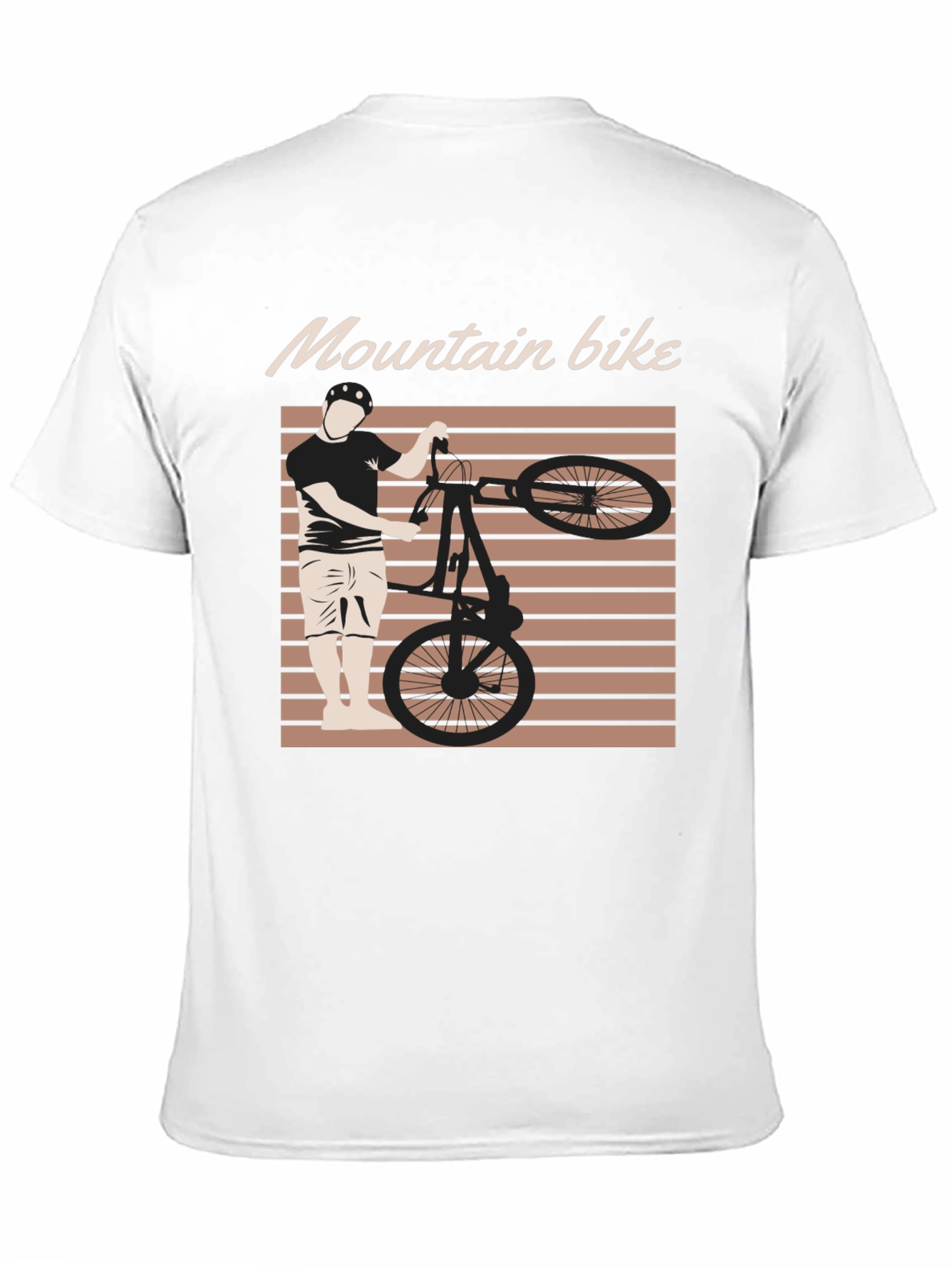 Mountain Bike Graphic Tee - Black Cotton Blend