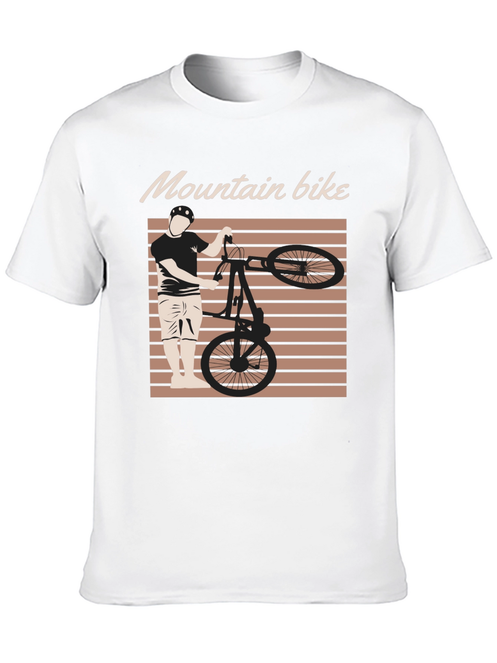 Mountain Bike Graphic Tee - Black Cotton Blend