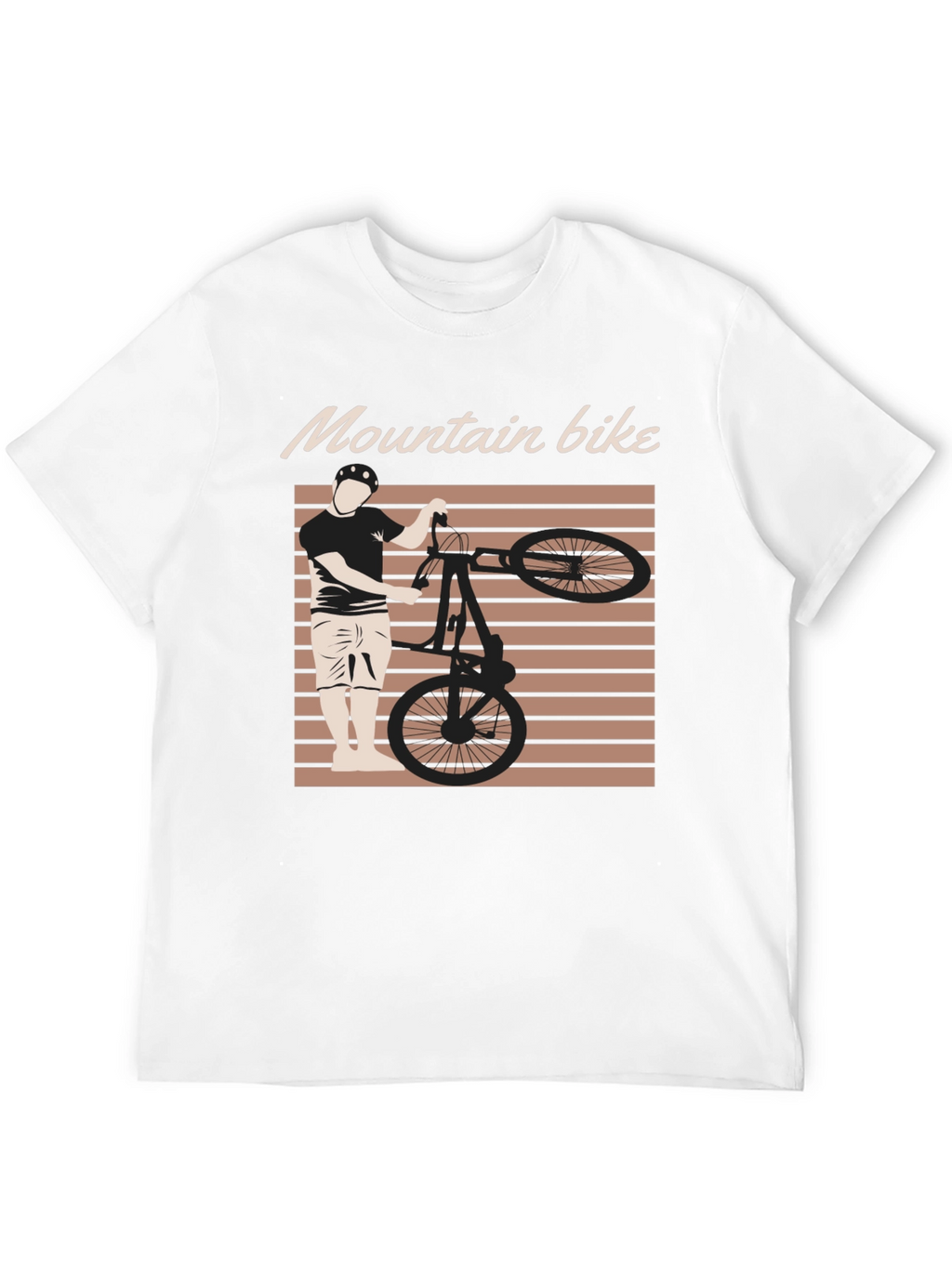 Mountain Bike Graphic Tee - Black Cotton Blend