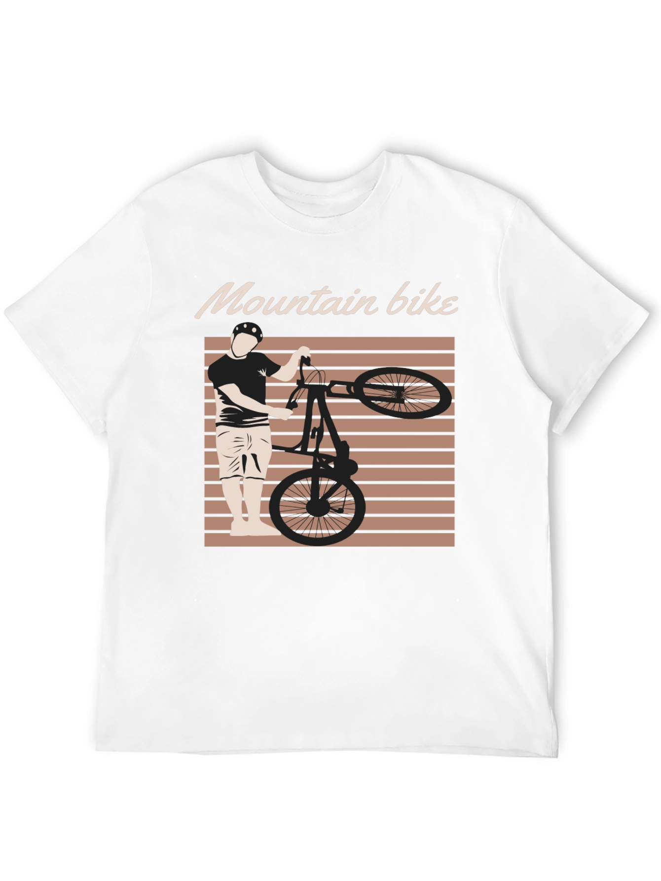 Mountain Bike Graphic Tee - Black Cotton Blend