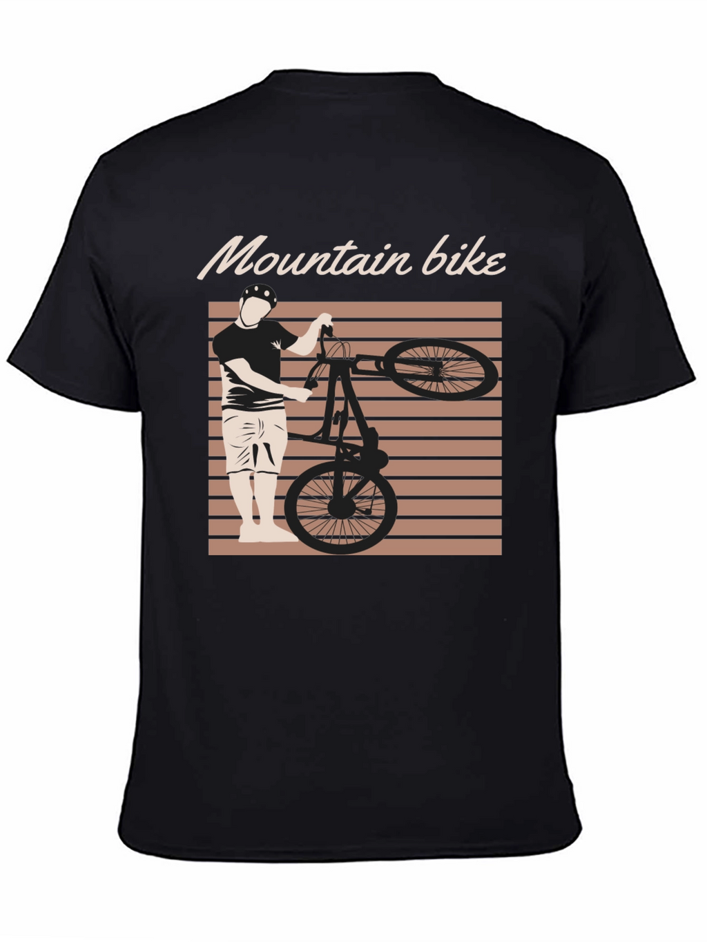 Mountain Bike Graphic Tee - Black Cotton Blend