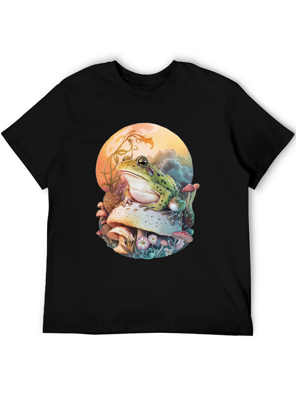 Frog on Mushroom Graphic Tee