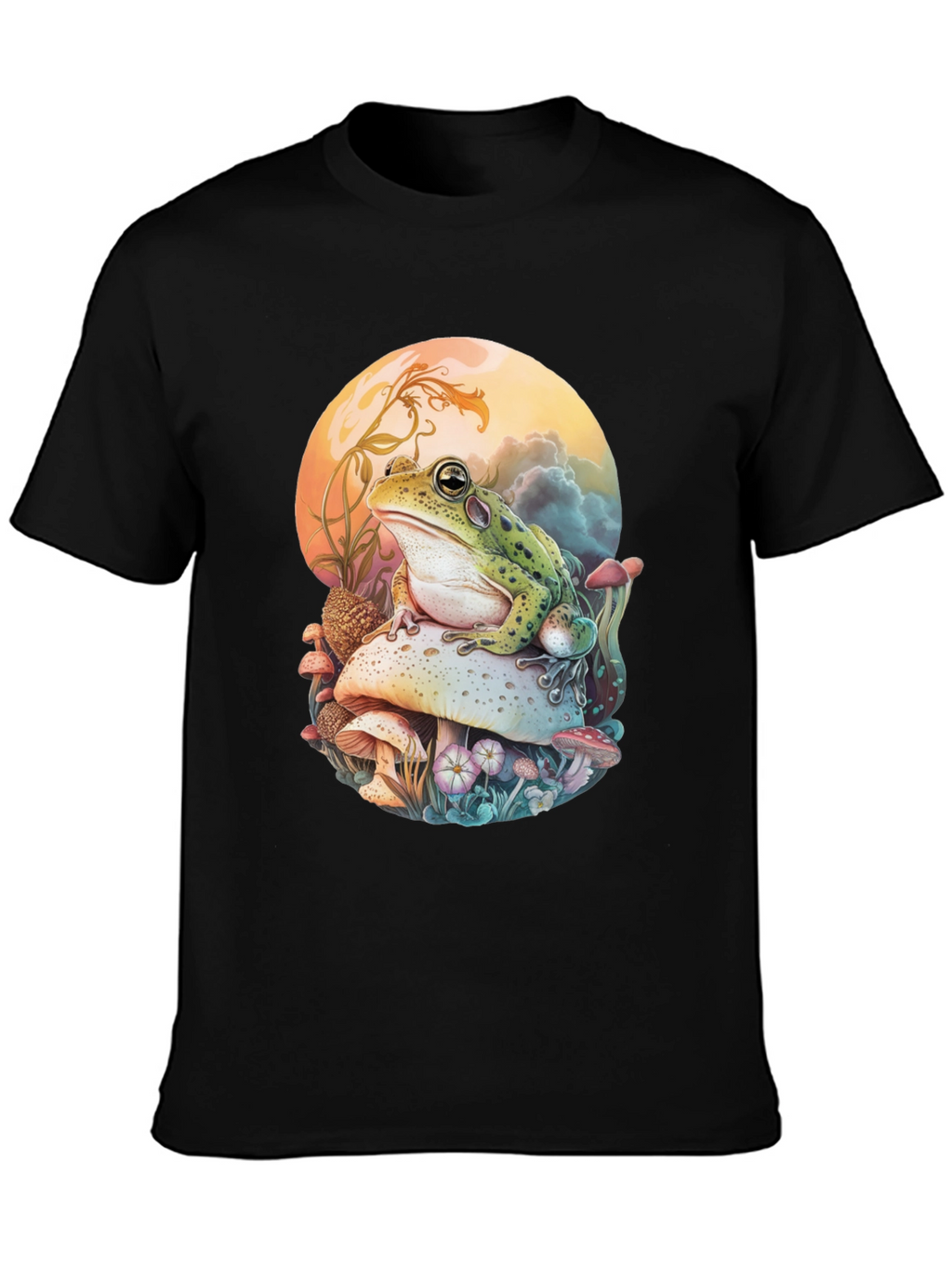 Frog on Mushroom Graphic Tee