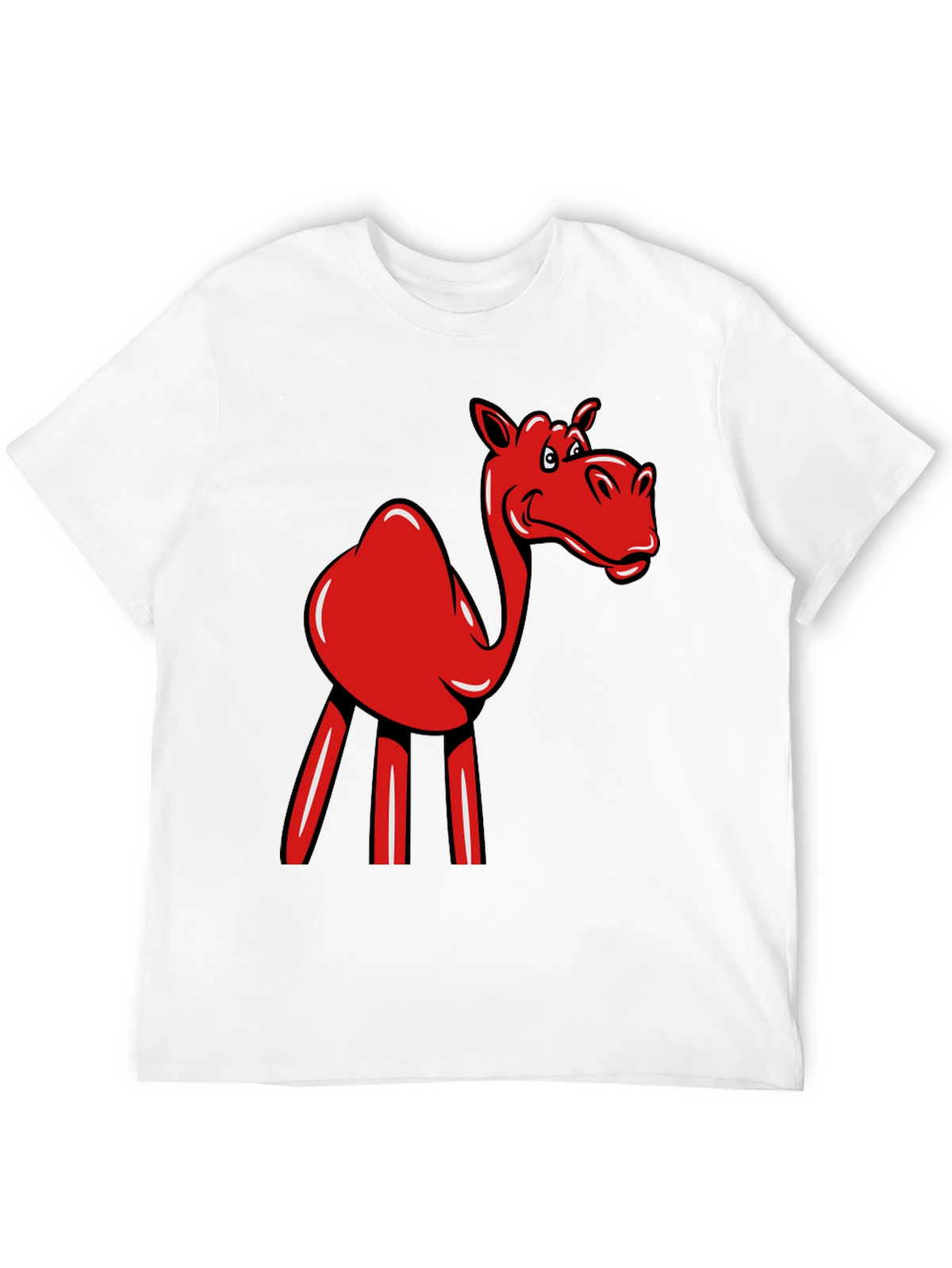 Red Camel Graphic Tee - Novelty Fun Shirt