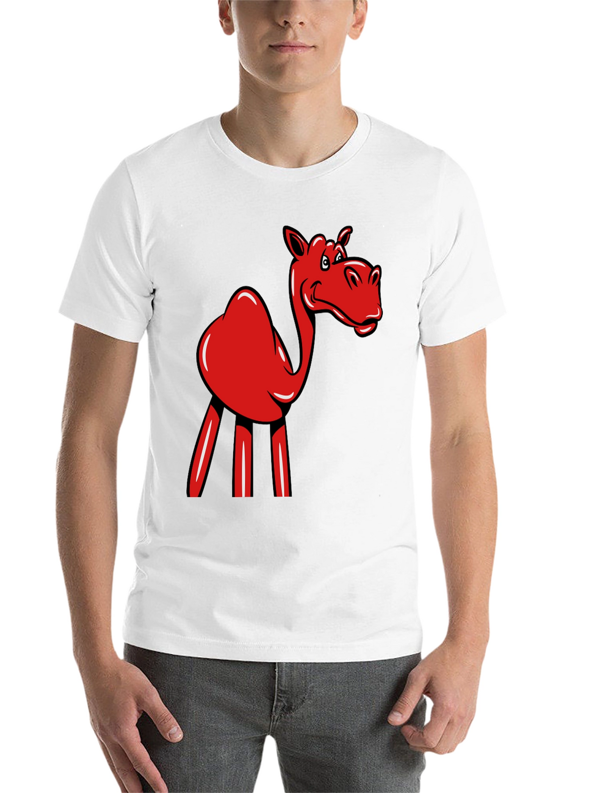 Red Camel Graphic Tee - Novelty Fun Shirt