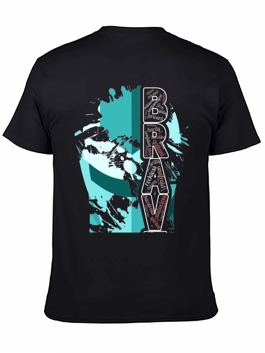 Brave Word Art Graphic T-Shirt - Menswear