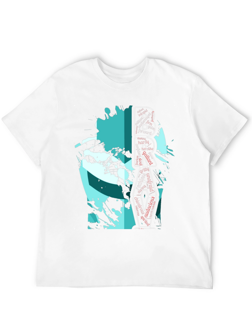 Brave Word Art Graphic T-Shirt - Menswear