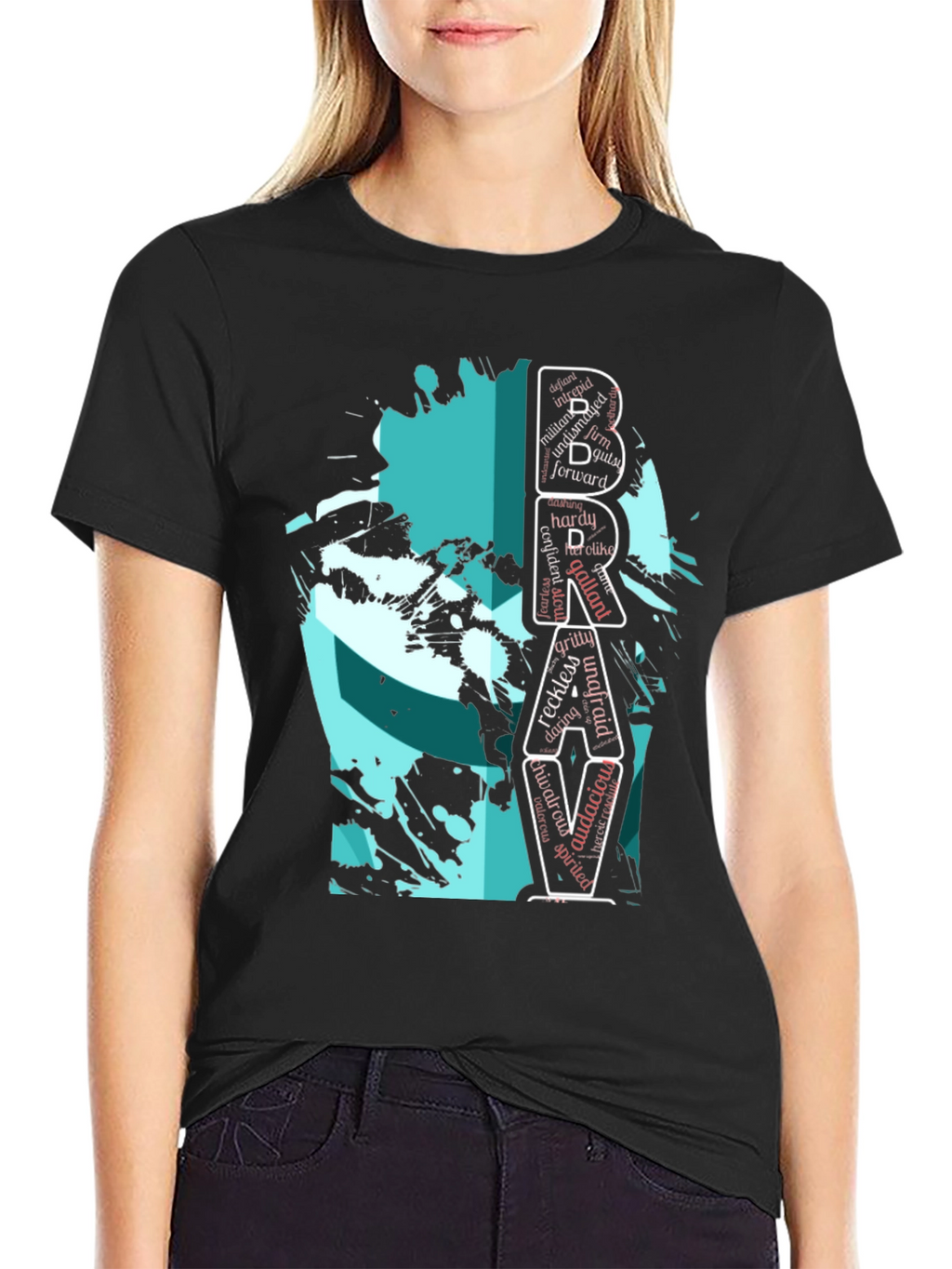 Brave Word Art Graphic T-Shirt - Menswear