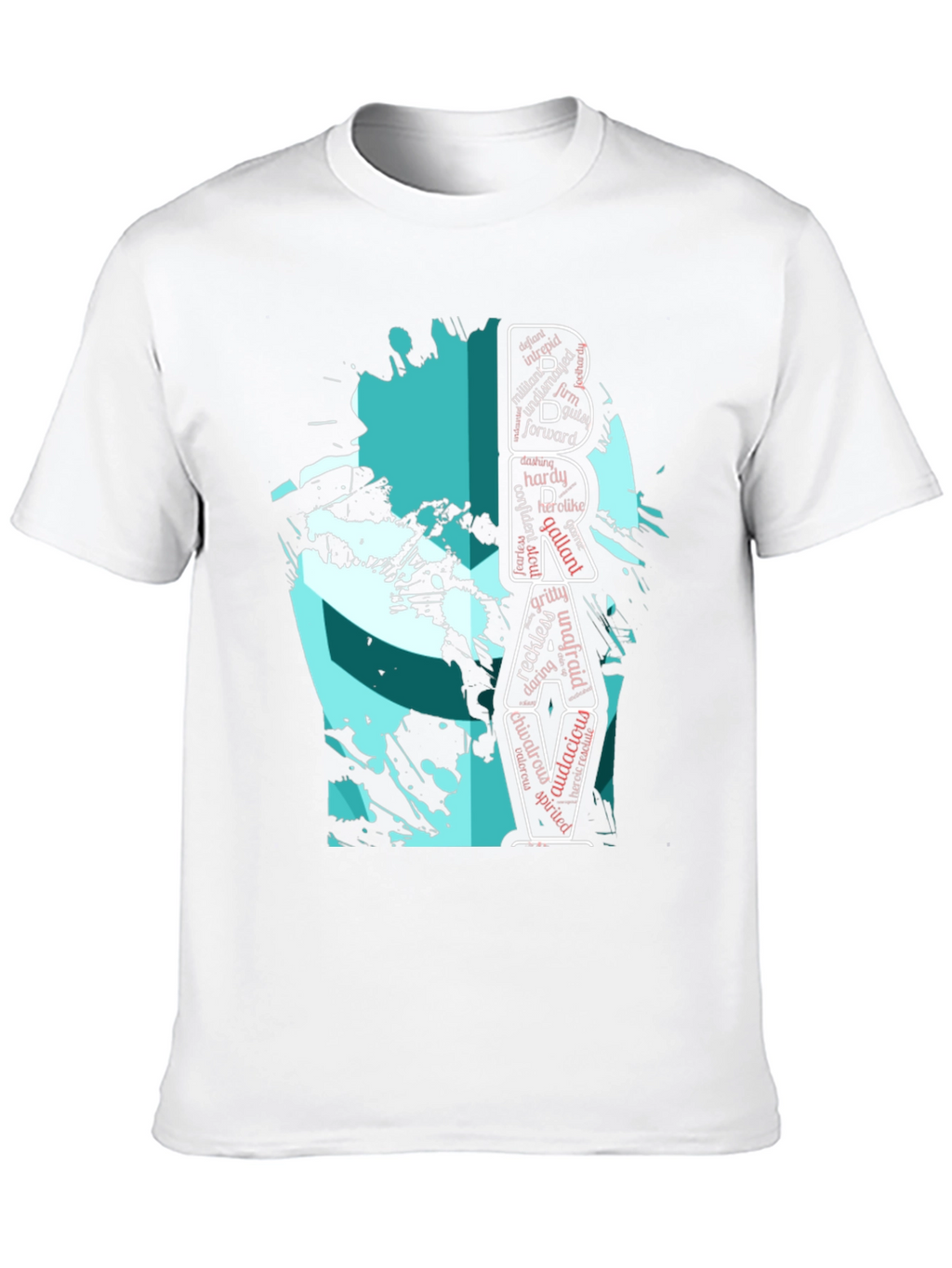 Brave Word Art Graphic T-Shirt - Menswear