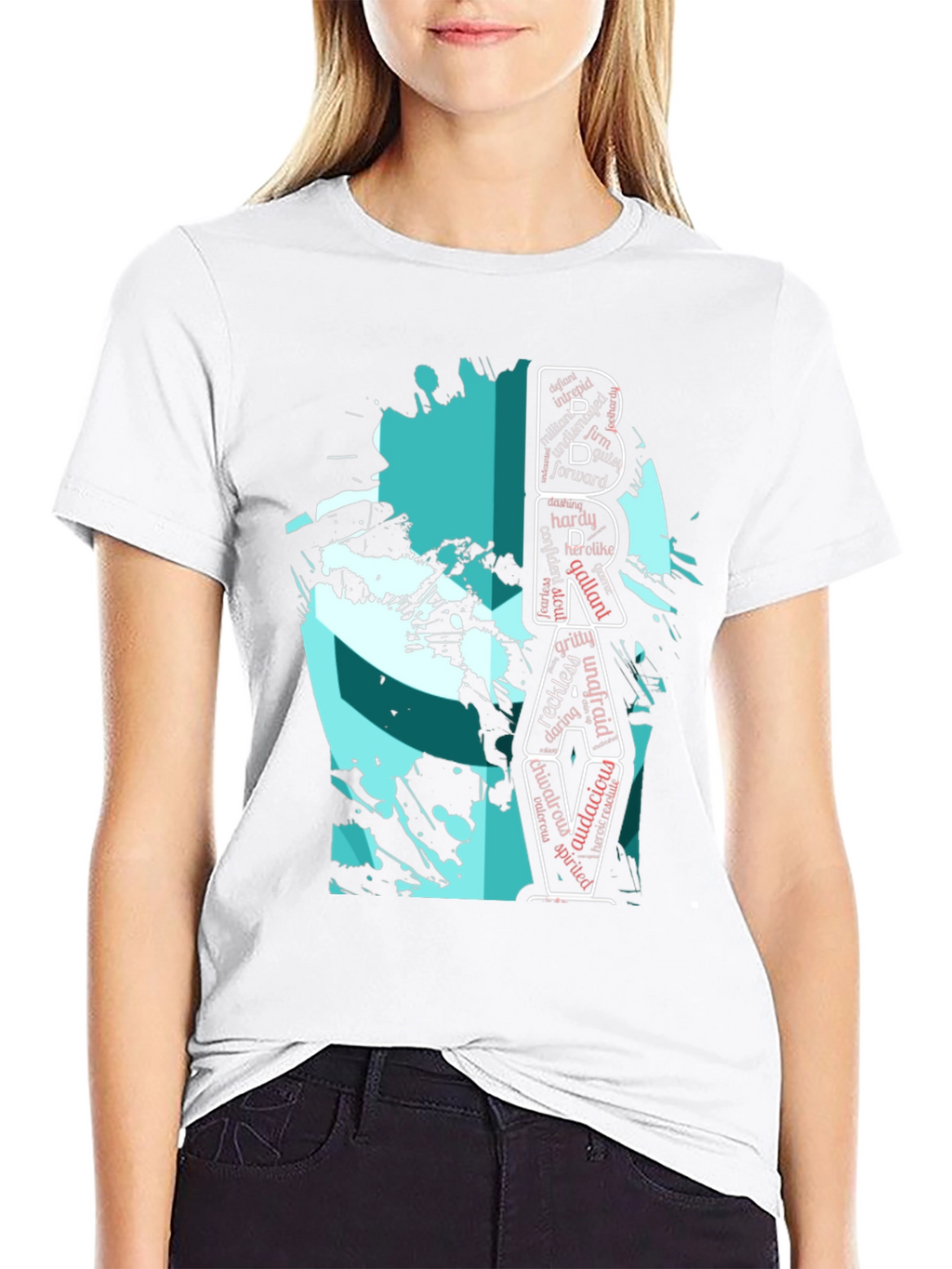 Brave Word Art Graphic T-Shirt - Menswear