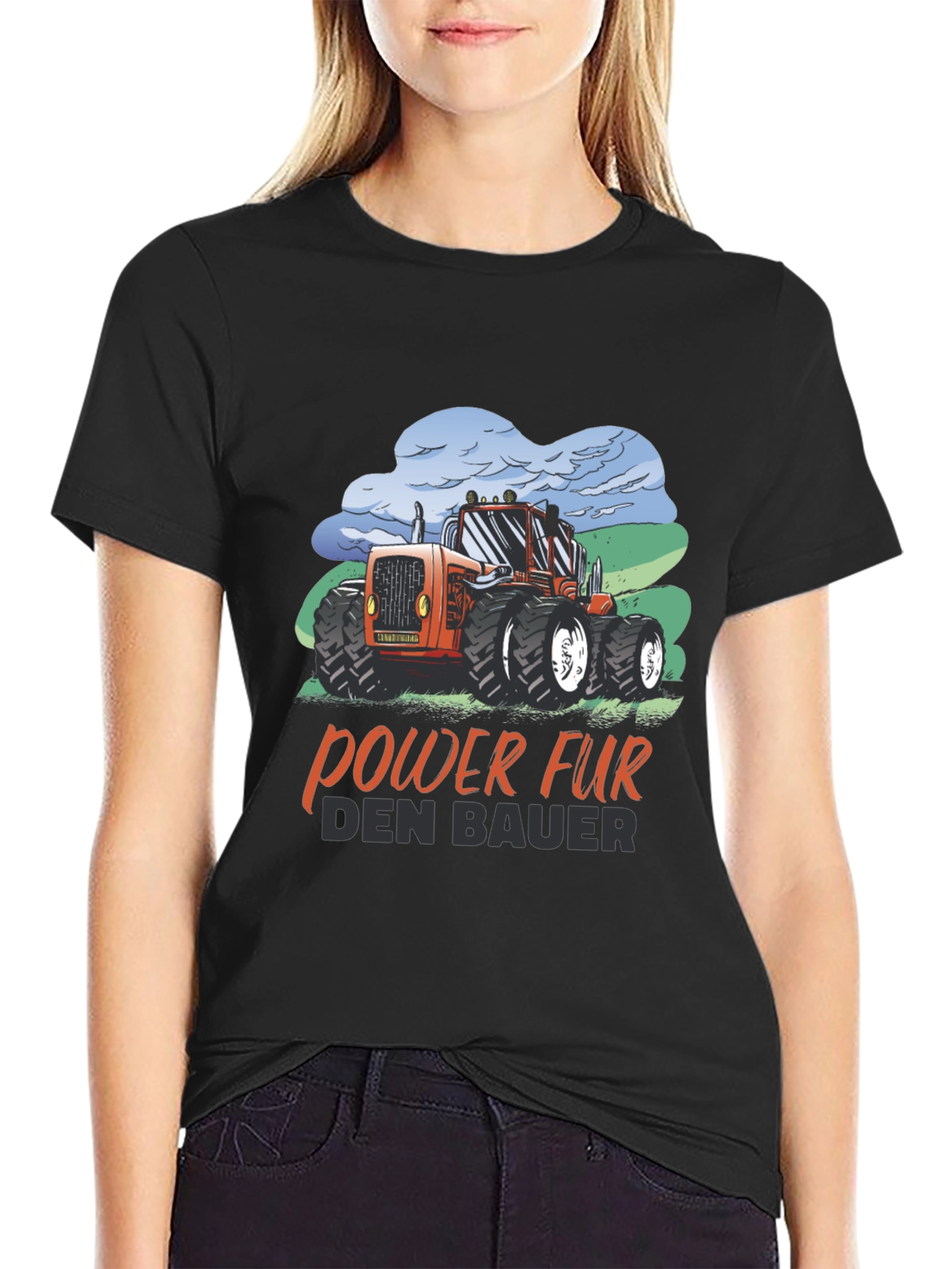 Tractor Power Farmer T-Shirt - Black