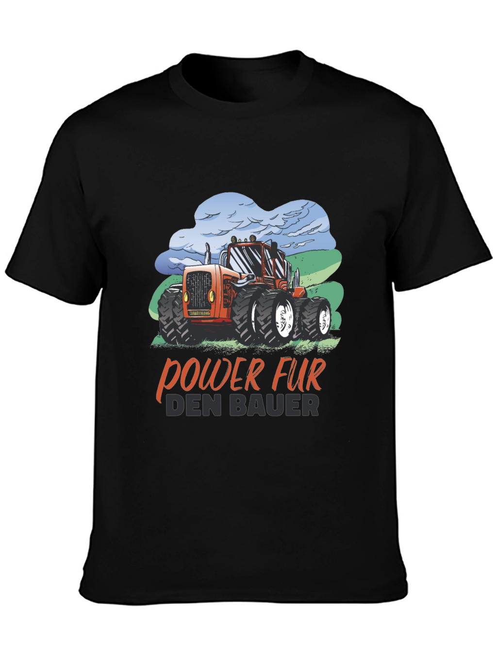 Tractor Power Farmer T-Shirt - Black