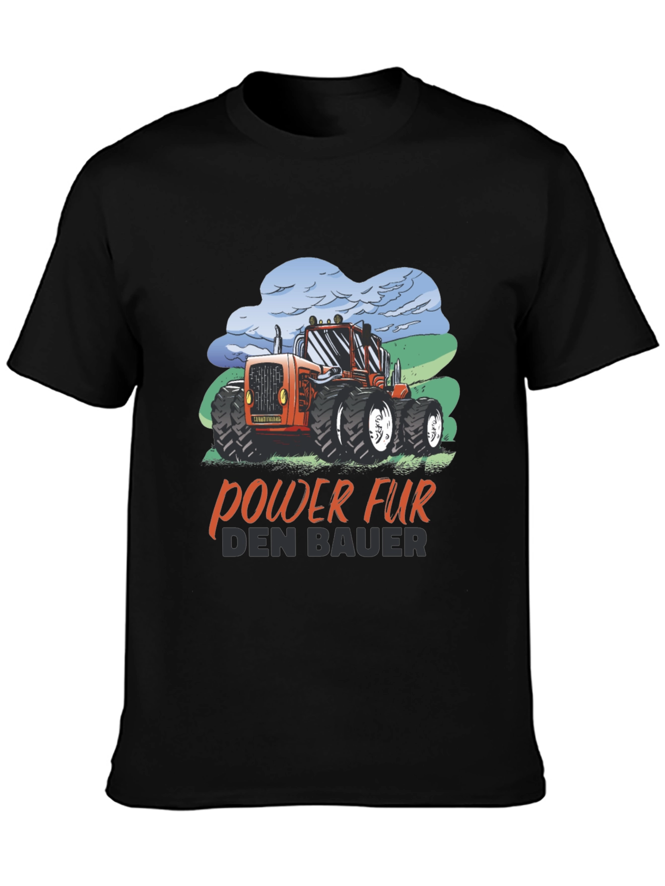 Tractor Power Farmer T-Shirt - Black