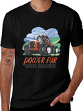 Tractor Power Farmer T-Shirt - Black