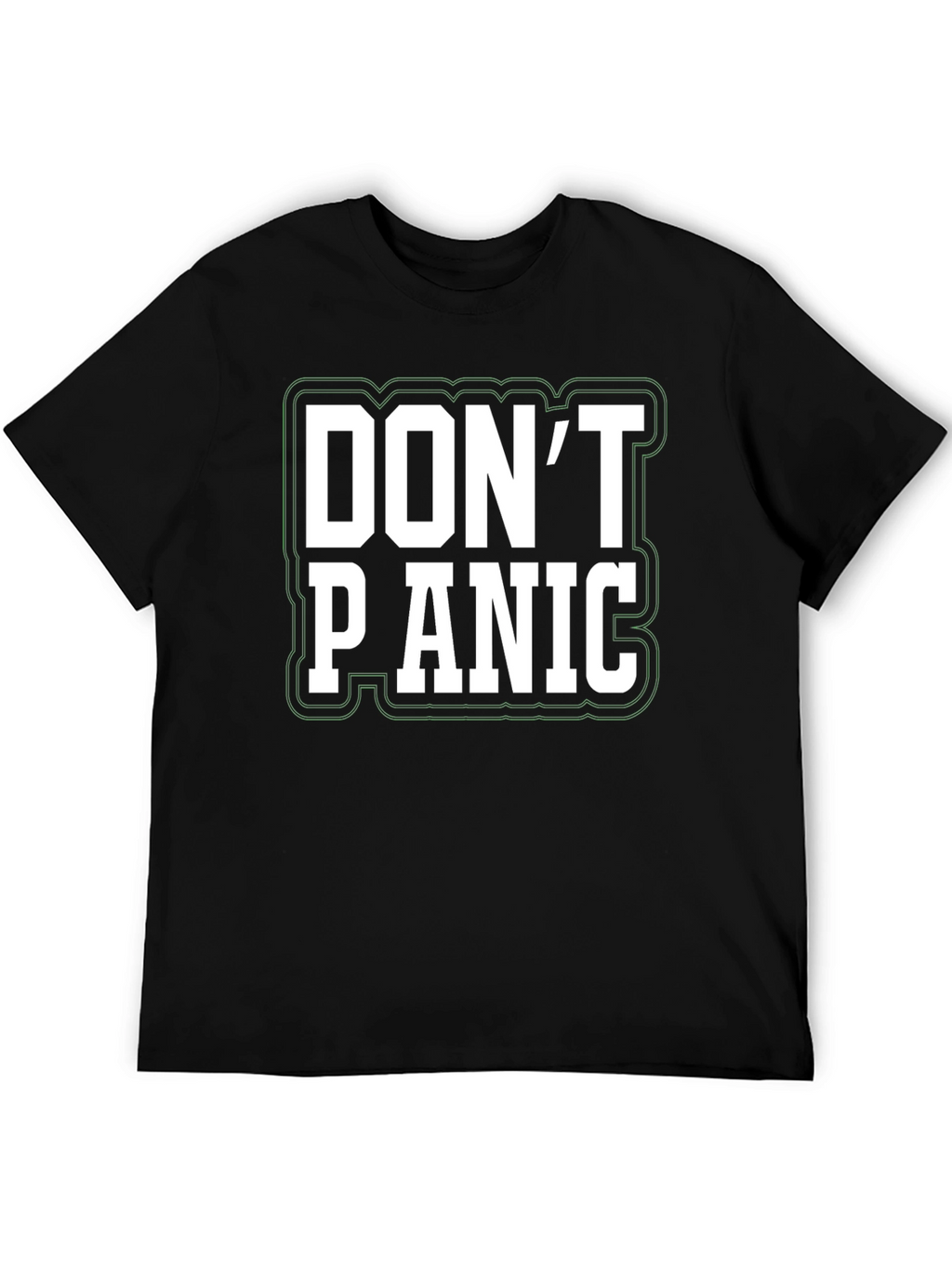 Dont Panic Graphic Tee - Comfy Black T-Shirt