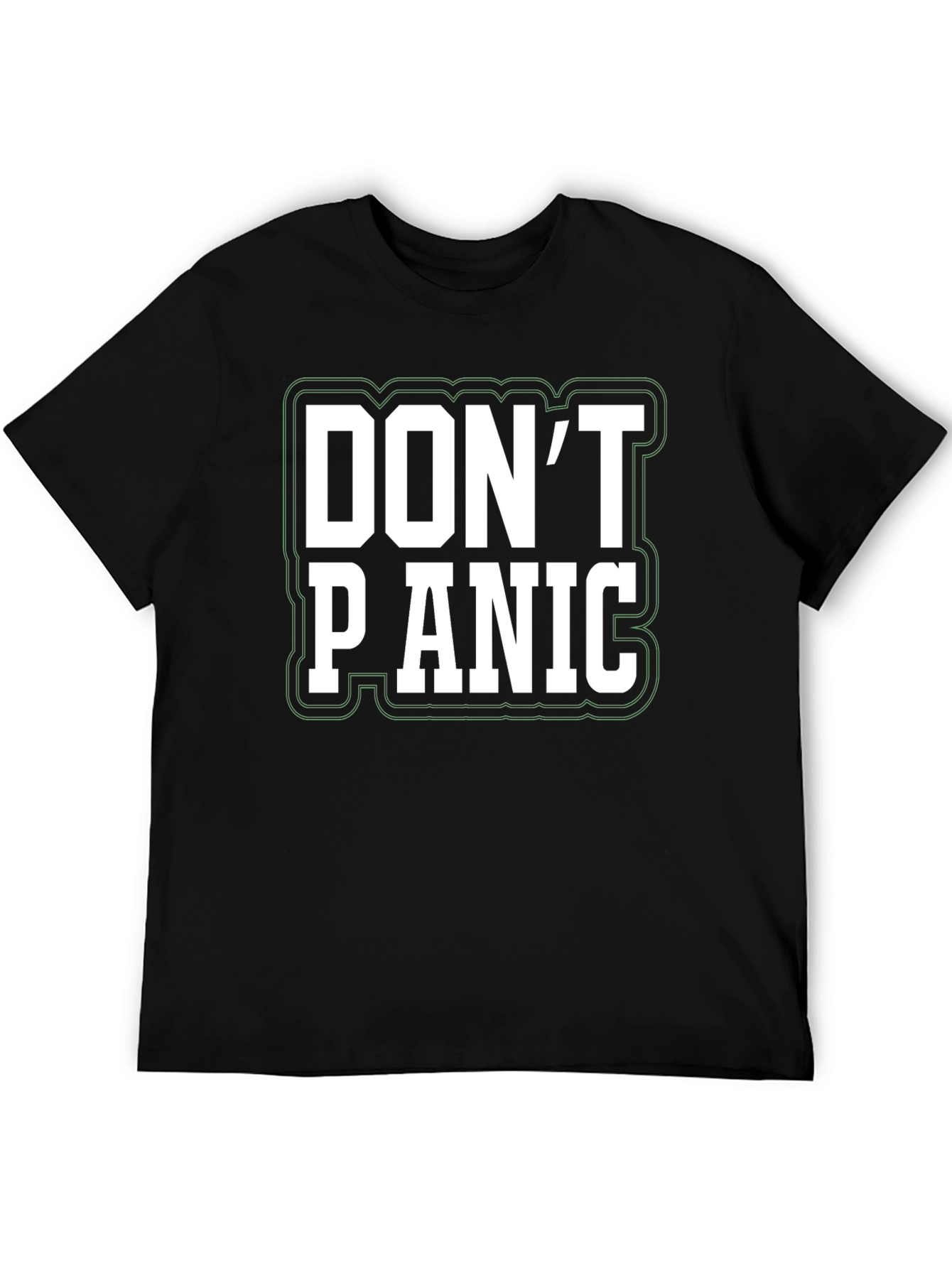 Dont Panic Graphic Tee - Comfy Black T-Shirt