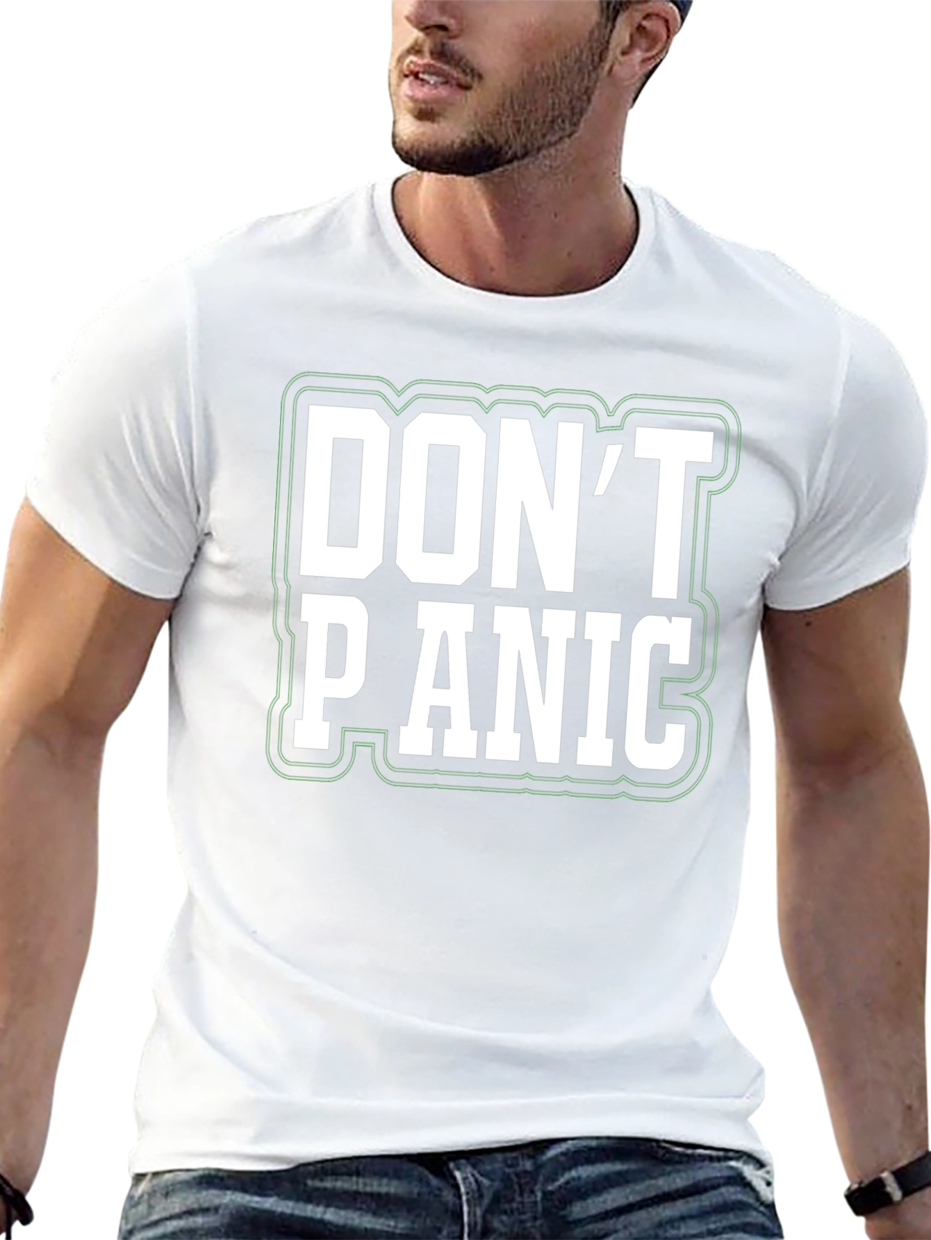 Dont Panic Graphic Tee - Comfy Black T-Shirt
