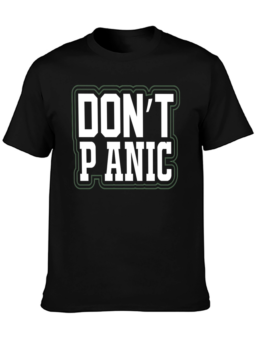 Dont Panic Graphic Tee - Comfy Black T-Shirt