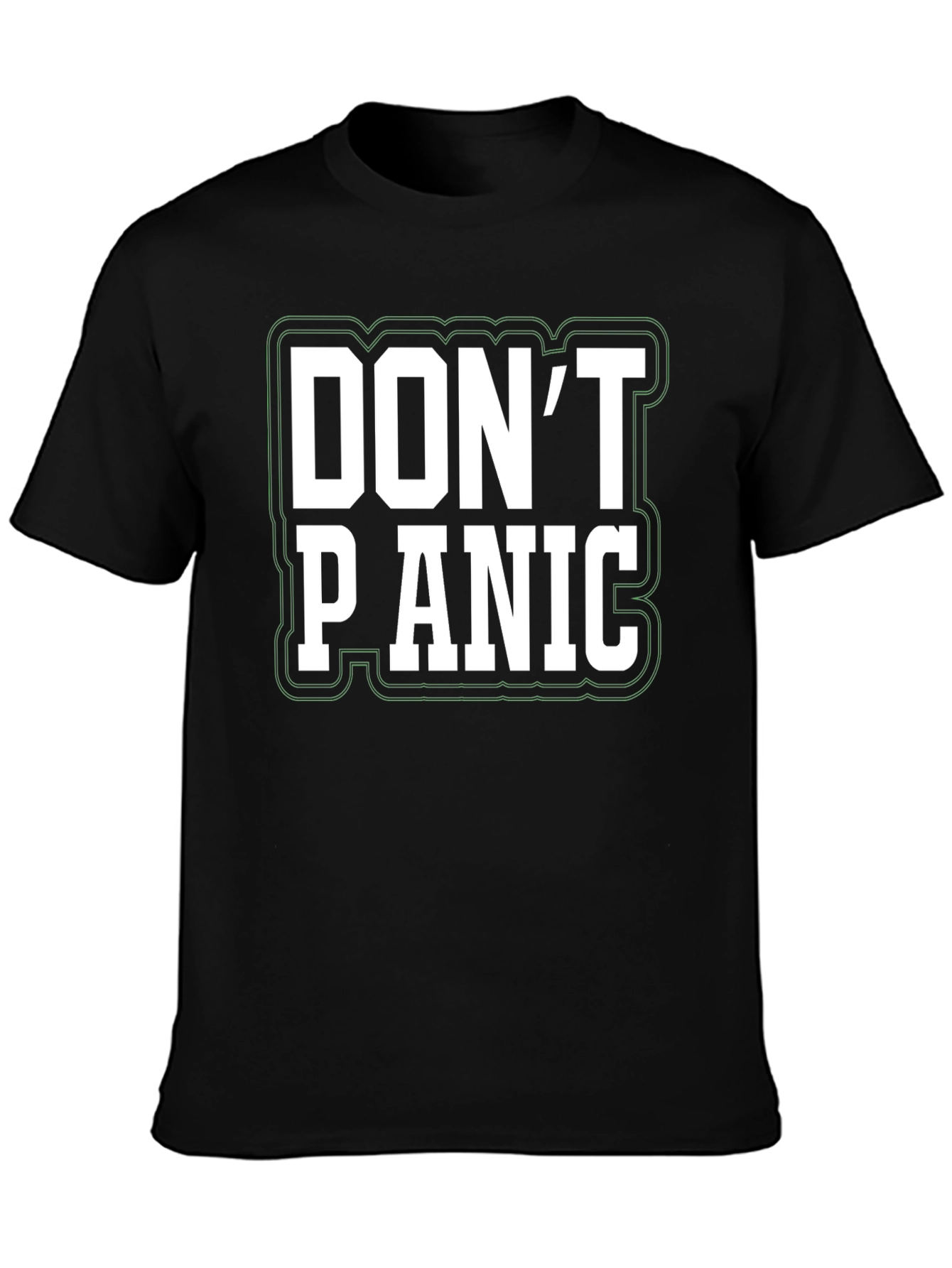 Dont Panic Graphic Tee - Comfy Black T-Shirt