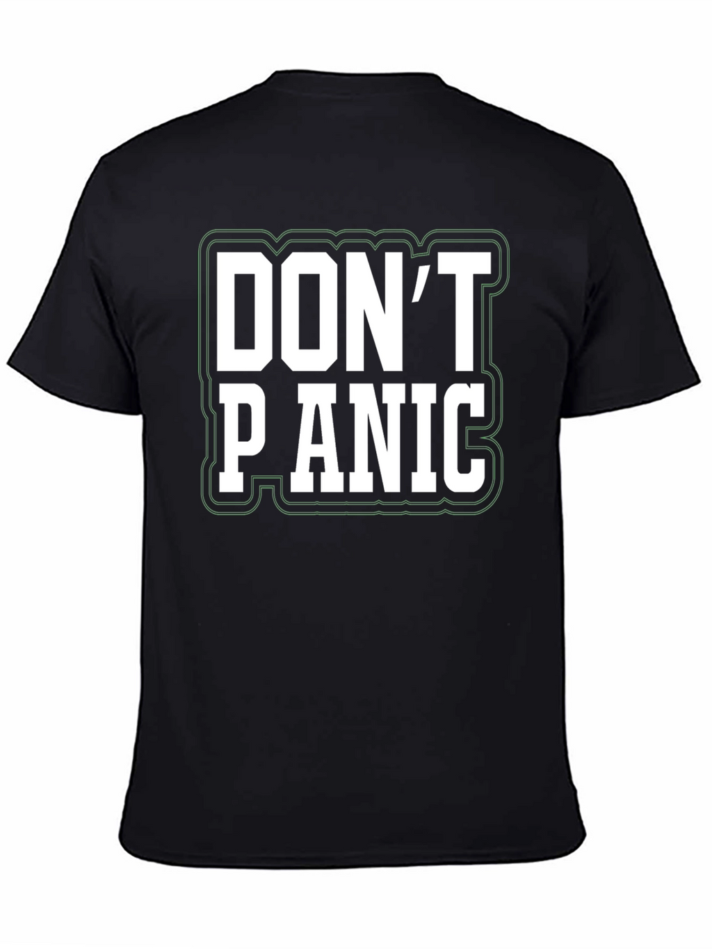 Dont Panic Graphic Tee - Comfy Black T-Shirt
