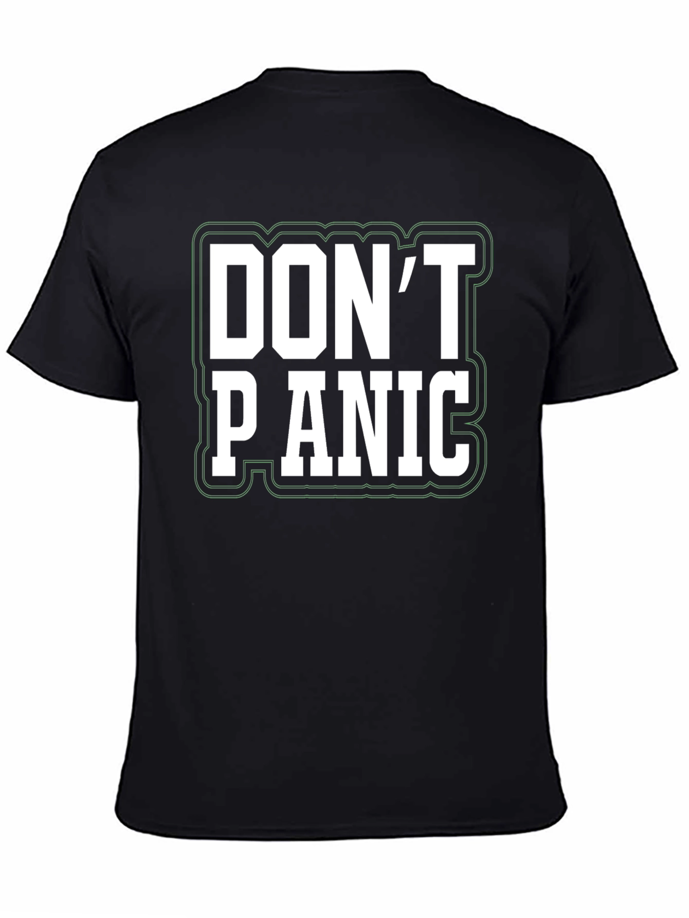 Dont Panic Graphic Tee - Comfy Black T-Shirt