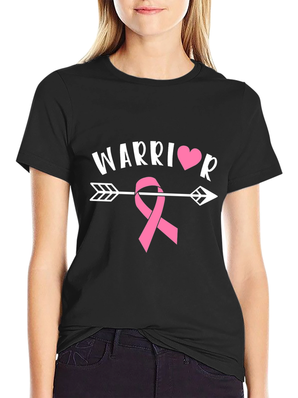 Warrior Breast Cancer Awareness Ribbon T-Shirt