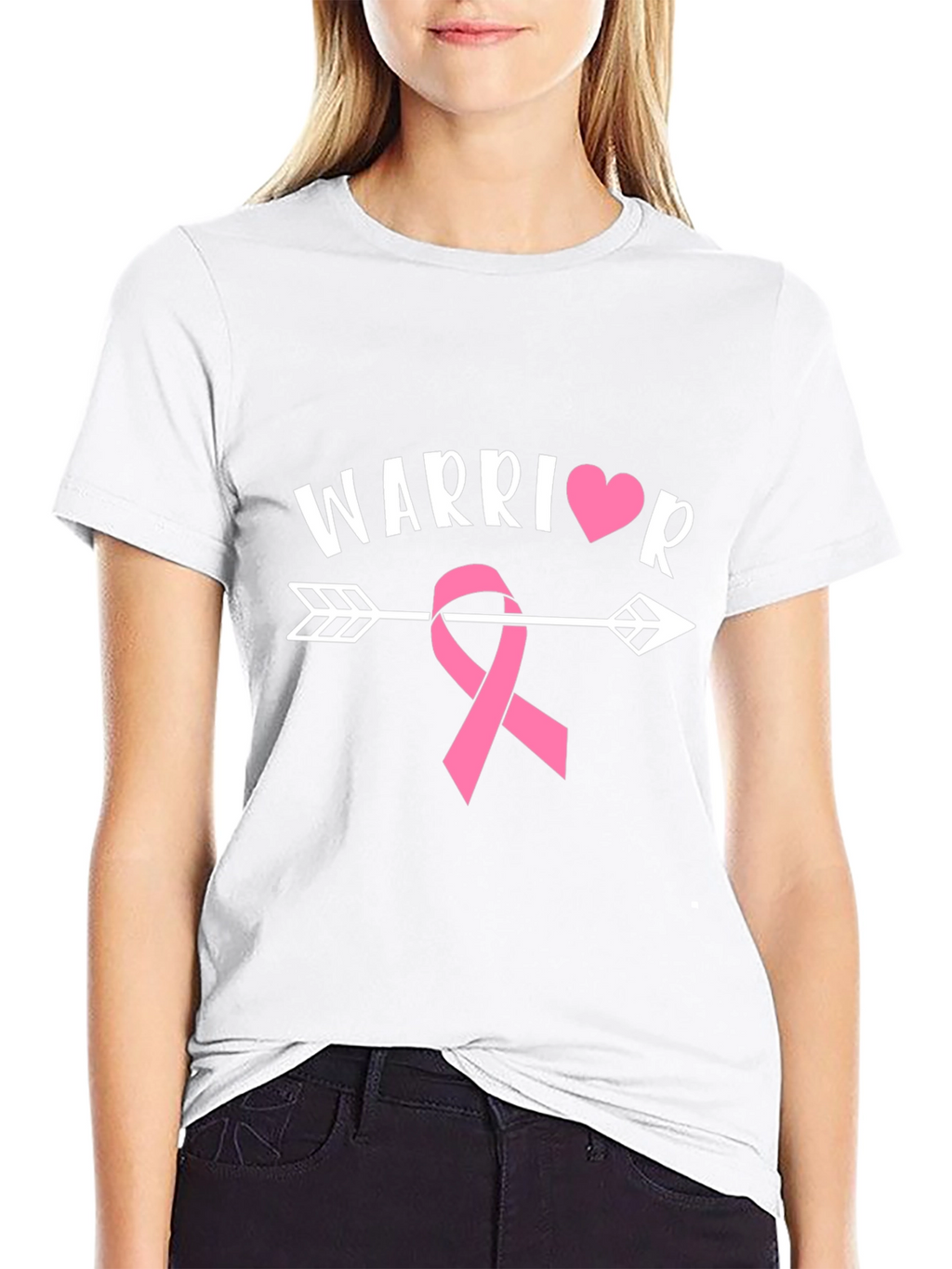 Warrior Breast Cancer Awareness Ribbon T-Shirt