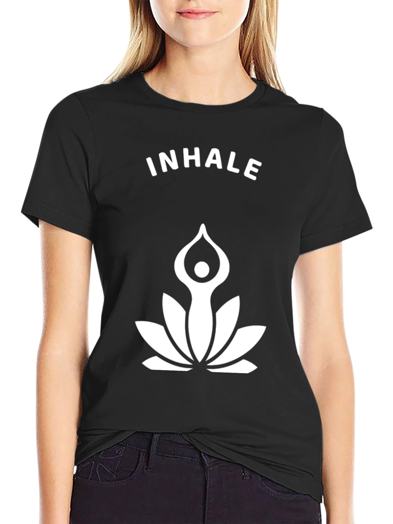 Inhale Yoga Lotus T-Shirt - Relax & Breathe