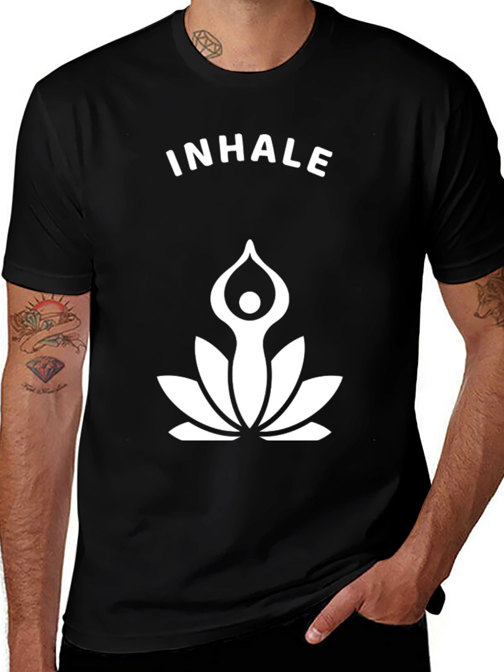 Inhale Yoga Lotus T-Shirt - Relax & Breathe