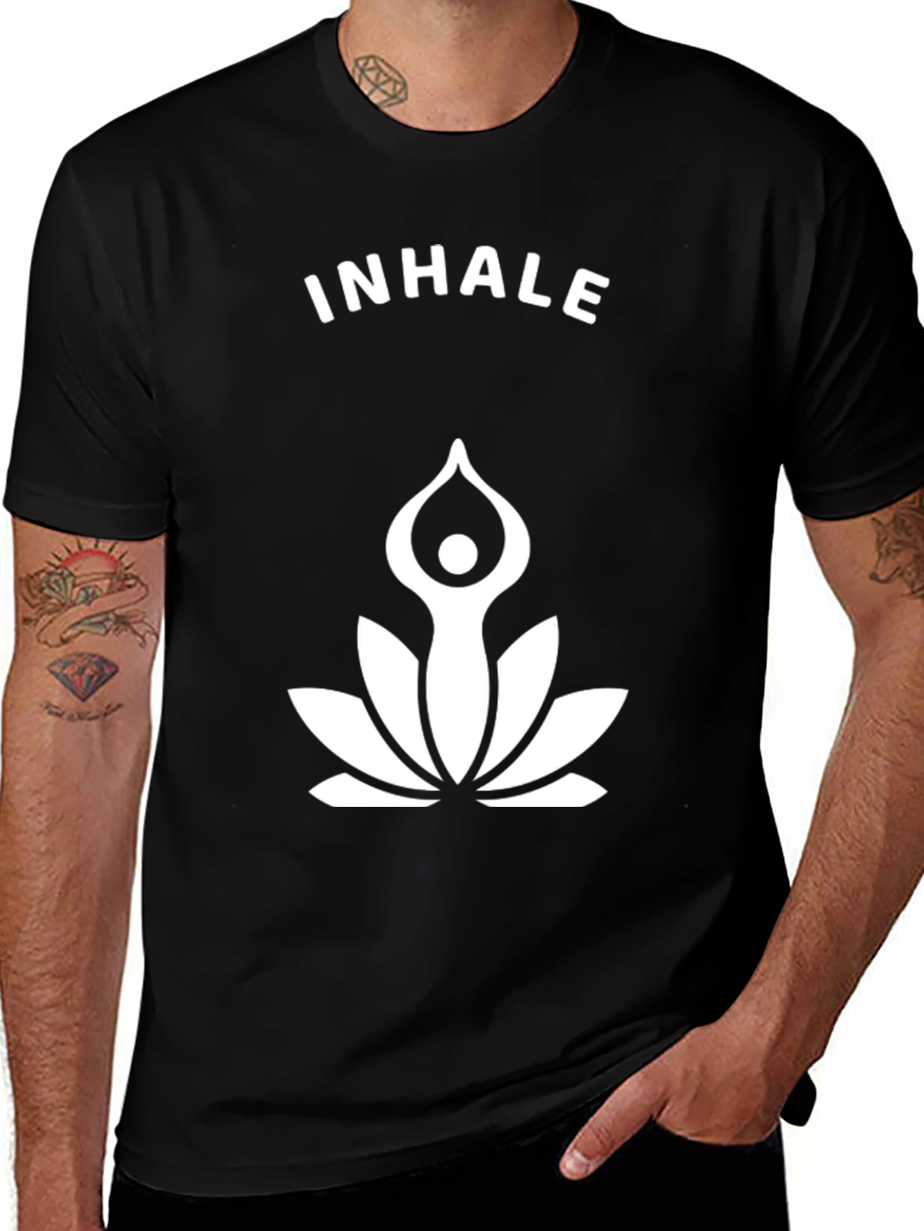 Inhale Yoga Lotus T-Shirt - Relax & Breathe