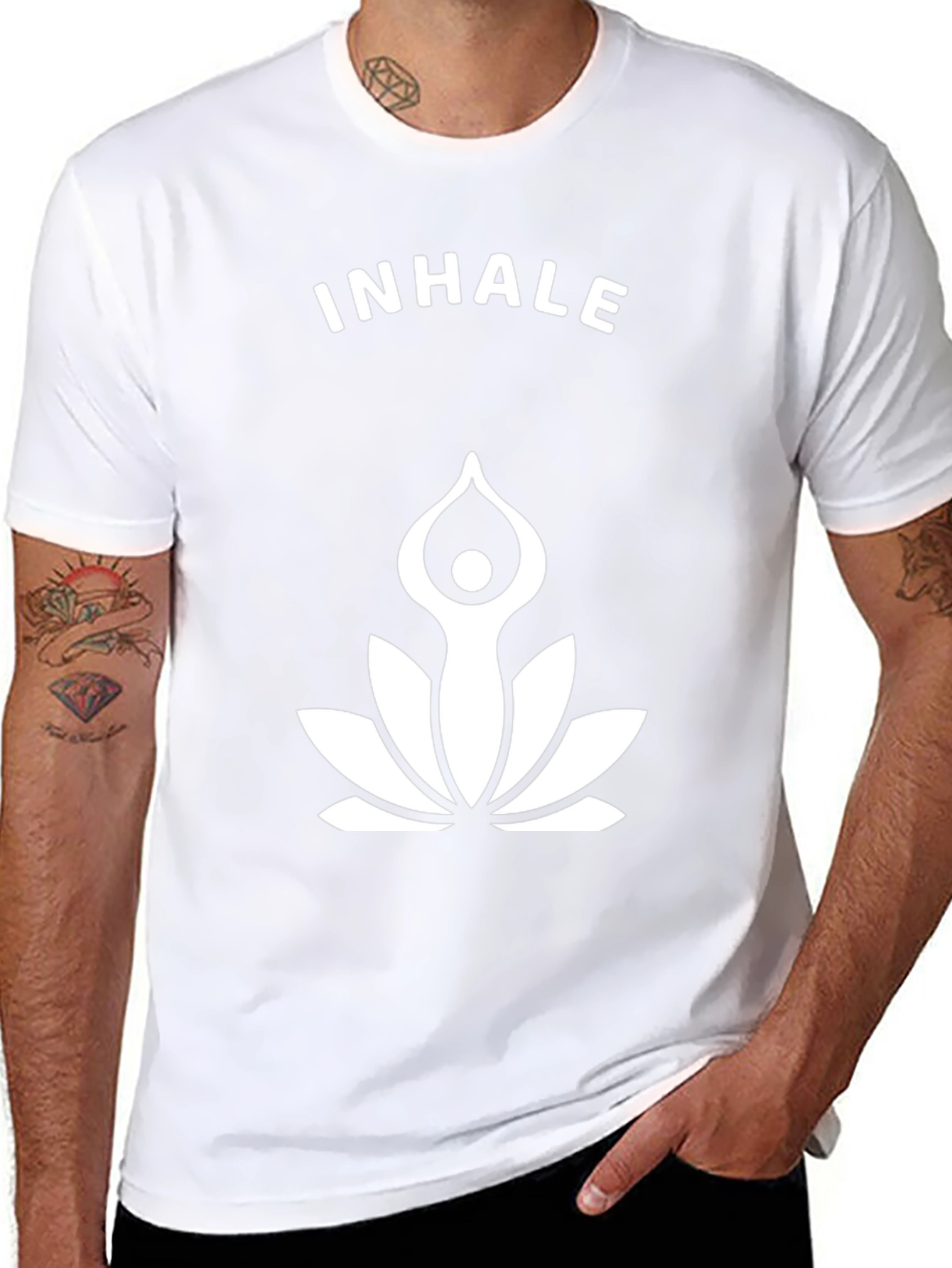 Inhale Yoga Lotus T-Shirt - Relax & Breathe