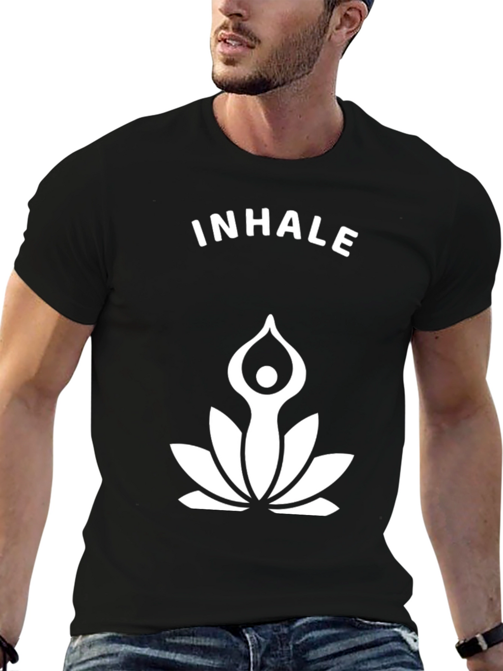 Inhale Yoga Lotus T-Shirt - Relax & Breathe