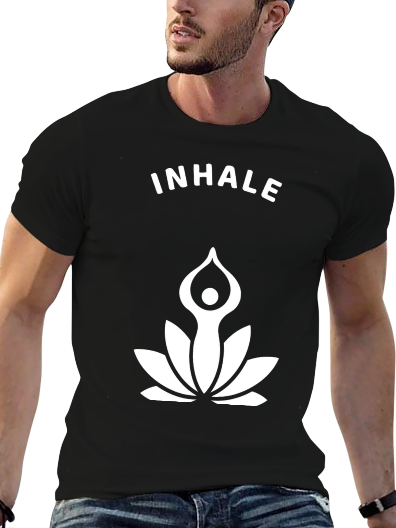 Inhale Yoga Lotus T-Shirt - Relax & Breathe
